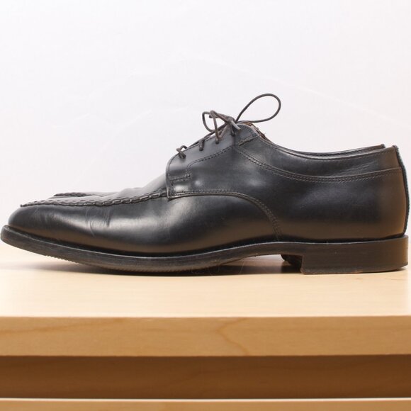 Allen Edmonds Men's Shoe 🇺🇸 Charleston Almond Moc-toe Derby 9D Black VGUC - Picture 2 of 8